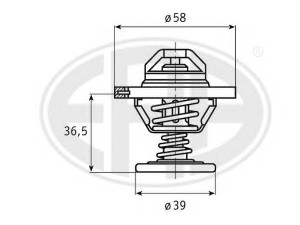 ERA 350138 termostatas, aušinimo skystis 
 Aušinimo sistema -> Termostatas/tarpiklis -> Thermostat
4351196, 4355846, 43558460, 4409254