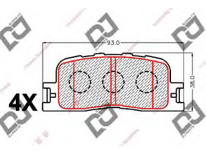 DJ PARTS BP2150 stabdžių trinkelių rinkinys, diskinis stabdys 
 Techninės priežiūros dalys -> Papildomas remontas
04466-33100, 04466-33130, 0446633100