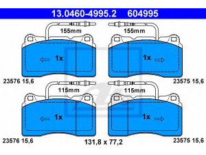 ATE 13.0460-4995.2 stabdžių trinkelių rinkinys, diskinis stabdys 
 Techninės priežiūros dalys -> Papildomas remontas
4252 55, 4254 60, 9404252548, 4252 54