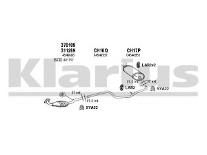 KLARIUS 220015U išmetimo sistema 
 Išmetimo sistema -> Išmetimo sistema, visa