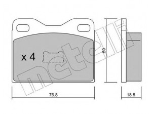 METELLI 22-0015-2 stabdžių trinkelių rinkinys, diskinis stabdys 
 Techninės priežiūros dalys -> Papildomas remontas
