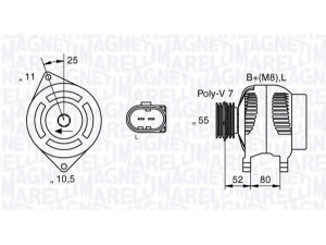 MAGNETI MARELLI 063535250200 kintamosios srovės generatorius 
 Elektros įranga -> Kint. sr. generatorius/dalys -> Kintamosios srovės generatorius
1506770R, 504009978