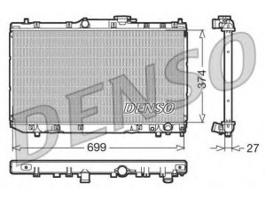 DENSO DRM50016 radiatorius, variklio aušinimas 
 Aušinimo sistema -> Radiatorius/alyvos aušintuvas -> Radiatorius/dalys
164000B030