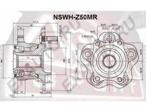ASVA NSWH-Z50MR rato stebulė 
 Ašies montavimas/vairavimo mechanizmas/ratai -> Rato stebulė/montavimas -> Rato stebulė
43202-CA000