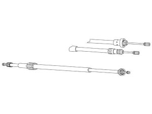 KAWE RT02279 trosas, stovėjimo stabdys 
 Stabdžių sistema -> Valdymo svirtys/trosai
8200270182, 8200673258