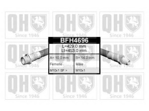 QUINTON HAZELL BFH4696 stabdžių žarnelė 
 Stabdžių sistema -> Stabdžių žarnelės
FBH 6637, 34 32 1 159 717