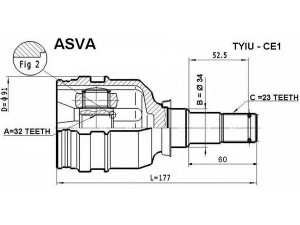 ASVA TYIU-CE1 jungčių komplektas, kardaninis velenas 
 Ratų pavara -> Sujungimai/komplektas
43403-05010, 43403-05020