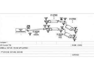 MTS C070183001114 išmetimo sistema 
 Išmetimo sistema -> Išmetimo sistema, visa