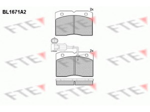 FTE BL1671A2 stabdžių trinkelių rinkinys, diskinis stabdys 
 Techninės priežiūros dalys -> Papildomas remontas
190 6428