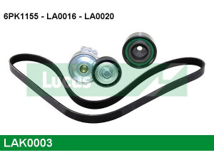 LUCAS ENGINE DRIVE LAK0003 V formos rumbuotas diržas, komplektas 
 Techninės priežiūros dalys -> Techninės priežiūros intervalai