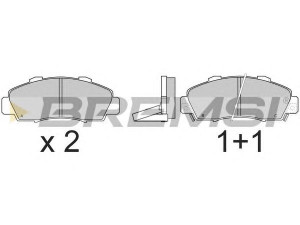 BREMSI BP2543 stabdžių trinkelių rinkinys, diskinis stabdys 
 Techninės priežiūros dalys -> Papildomas remontas
06450S0AJ00, 06450S0KJ10, 06450S0KJ11