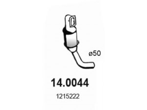 ASSO 14.0044 katalizatoriaus keitiklis 
 Išmetimo sistema -> Katalizatoriaus keitiklis
1140446, 1141302, 1142408, 1146859