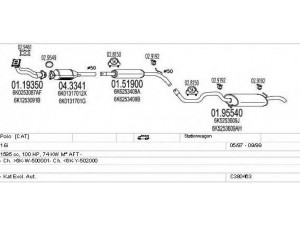 MTS C380463001651 išmetimo sistema 
 Išmetimo sistema -> Išmetimo sistema, visa
