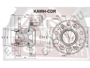 ASVA KAWH-CDR rato stebulė 
 Ašies montavimas/vairavimo mechanizmas/ratai -> Rato stebulė/montavimas -> Rato stebulė
52730-2H000, 922528