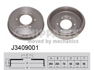 NIPPARTS J3409001 stabdžių būgnas 
 Stabdžių sistema -> Būgninis stabdys -> Stabdžių būgnas
568062, 8-94226-829-1, 9422-6829