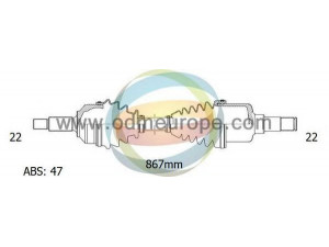 ODM-MULTIPARTS 18-002551 kardaninis velenas 
 Ratų pavara -> Kardaninis velenas
94790609