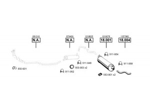 ASMET VO182970 išmetimo sistema 
 Išmetimo sistema -> Išmetimo sistema, visa