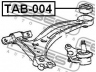 FEBEST TAB-004 valdymo svirties/išilginių svirčių įvorė 
 Ašies montavimas/vairavimo mechanizmas/ratai -> Valdymo svirtis/pasukamosios svirties sujungimas -> Montavimas/sutvirtinimas
48069-33031, 48655-08010