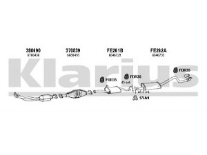 KLARIUS 361080U išmetimo sistema 
 Išmetimo sistema -> Išmetimo sistema, visa