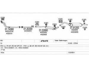 MTS C020001023365 išmetimo sistema 
 Išmetimo sistema -> Išmetimo sistema, visa