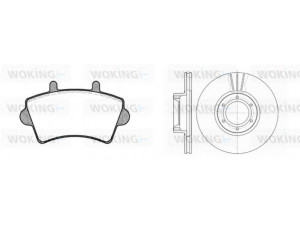 WOKING 89193.00 stabdžių rinkinys, diskiniai stabdžiai 
 Stabdžių sistema -> Diskinis stabdys -> Stabdžių remonto rinkinys
44029930, 91109930
