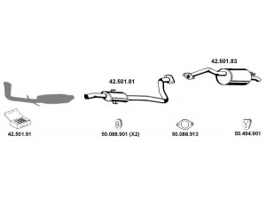 EBERSPÄCHER 422016 išmetimo sistema 
 Išmetimo sistema -> Išmetimo sistema, visa