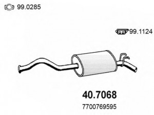 ASSO 40.7068 galinis duslintuvas 
 Išmetimo sistema -> Duslintuvas
7700769595