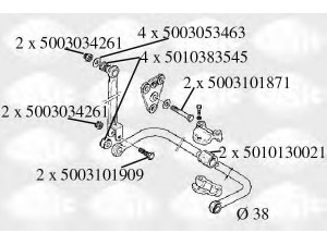 SASIC T251029 remonto komplektas, stabilizatoriaus pakaba