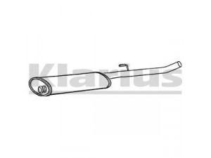 KLARIUS 220711 vidurinis duslintuvas 
 Išmetimo sistema -> Duslintuvas
1717J6, 1717K8, 9456187980, 1717J6