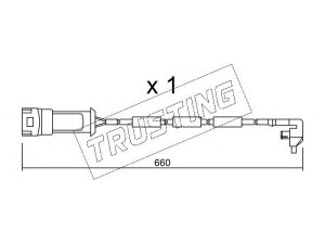 TRUSTING SU.090 įspėjimo kontaktas, stabdžių trinkelių susidėvėjimas 
 Stabdžių sistema -> Susidėvėjimo indikatorius, stabdžių trinkelės
1238349, 1238408, 90335785