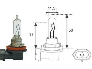 MAGNETI MARELLI 002548100000 lemputė, prožektorius; lemputė, priekinis žibintas; lemputė