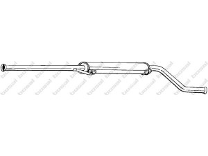 BOSAL 282-991 vidurinis duslintuvas 
 Išmetimo sistema -> Duslintuvas
2108-1202005