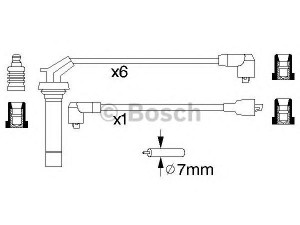 BOSCH 0 986 356 891 uždegimo laido komplektas 
 Kibirkšties / kaitinamasis uždegimas -> Uždegimo laidai/jungtys