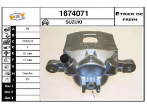 SNRA 1674071 stabdžių apkaba 
 Dviratė transporto priemonės -> Stabdžių sistema -> Stabdžių apkaba / priedai
5510280G00, 5510280G01