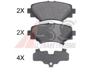 A.B.S. 35032 stabdžių trinkelių rinkinys, diskinis stabdys 
 Techninės priežiūros dalys -> Papildomas remontas
B4Y02648ZA, B4Y02648ZB