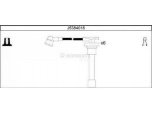 NIPPARTS J5384018 uždegimo laido komplektas 
 Kibirkšties / kaitinamasis uždegimas -> Uždegimo laidai/jungtys