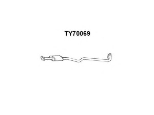 VENEPORTE TY70069 priekinis duslintuvas 
 Išmetimo sistema -> Duslintuvas
1742016580, 1742016590