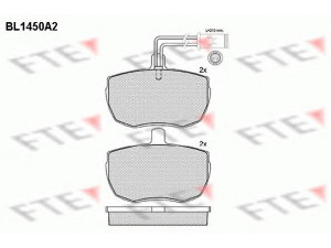 FTE BL1450A2 stabdžių trinkelių rinkinys, diskinis stabdys 
 Techninės priežiūros dalys -> Papildomas remontas
190 6157
