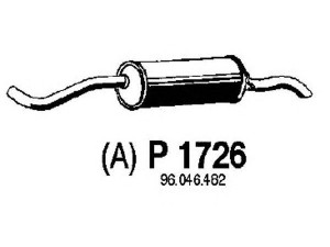 FENNO P1726 galinis duslintuvas 
 Išmetimo sistema -> Duslintuvas
95599280, 96046482