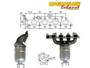 MAGNAFLOW 75805 katalizatoriaus keitiklis 
 Išmetimo sistema -> Katalizatoriaus keitiklis
850303