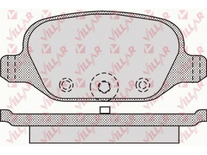 VILLAR 626.0872 stabdžių trinkelių rinkinys, diskinis stabdys 
 Techninės priežiūros dalys -> Papildomas remontas
0000077365754, 71752988, 71772212