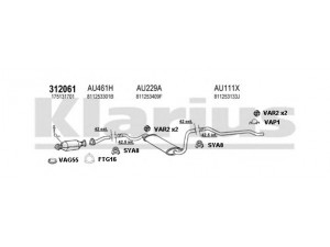 KLARIUS 940764U išmetimo sistema 
 Išmetimo sistema -> Išmetimo sistema, visa