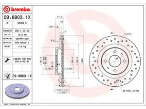 BREMBO 09.8903.1X stabdžių diskas 
 Dviratė transporto priemonės -> Stabdžių sistema -> Stabdžių diskai / priedai
21123501070
