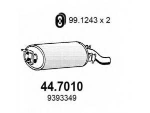 ASSO 44.7010 galinis duslintuvas 
 Išmetimo sistema -> Duslintuvas
9393349