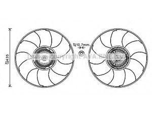 AVA QUALITY COOLING VWC332 ventiliatorius, radiatoriaus 
 Aušinimo sistema -> Oro aušinimas