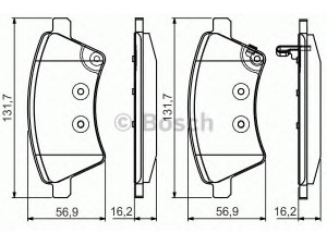 BOSCH 0 986 495 101 stabdžių trinkelių rinkinys, diskinis stabdys 
 Techninės priežiūros dalys -> Papildomas remontas
71742853, 55810 79J00 000, 55810-79J00