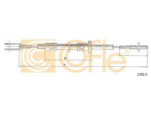 COFLE 1702.5 sankabos trosas 
 Dviratė transporto priemonės -> Kabeliai ir tachometro velenaai -> Sankabos trosas
93809100, 93812661