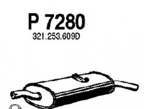 FENNO P7280 galinis duslintuvas 
 Išmetimo sistema -> Duslintuvas
321253609D, 321253609E