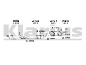 KLARIUS 960091U išmetimo sistema 
 Išmetimo sistema -> Išmetimo sistema, visa