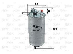 VALEO 587548 kuro filtras 
 Techninės priežiūros dalys -> Papildomas remontas
1M0127401